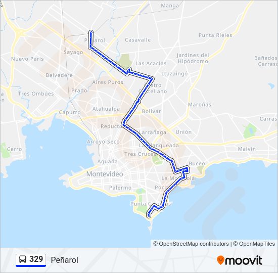 Mapa de 329 de Ómnibus