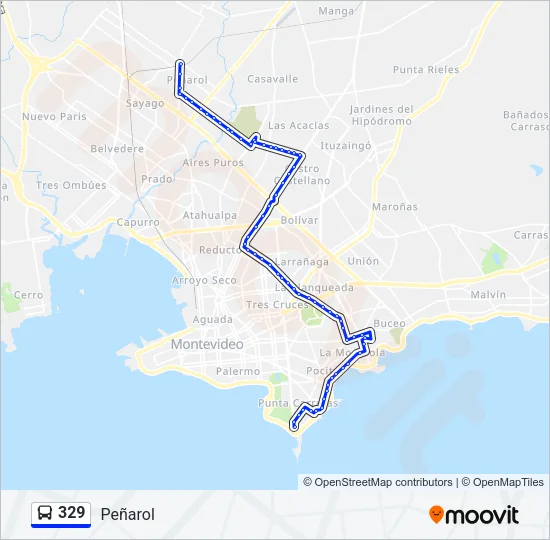 329 Ómnibus Line Map