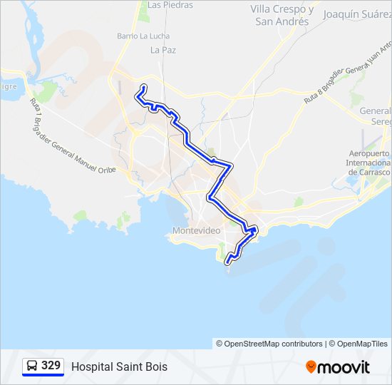 Mapa de 329 de ómnibus