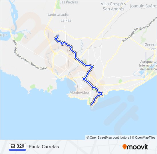 Mapa de 329 de Ómnibus