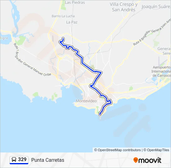 329 Bus Line Map