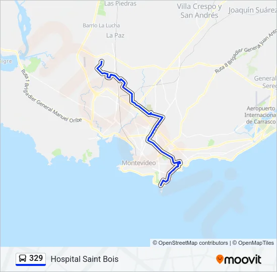 329 Ómnibus Line Map