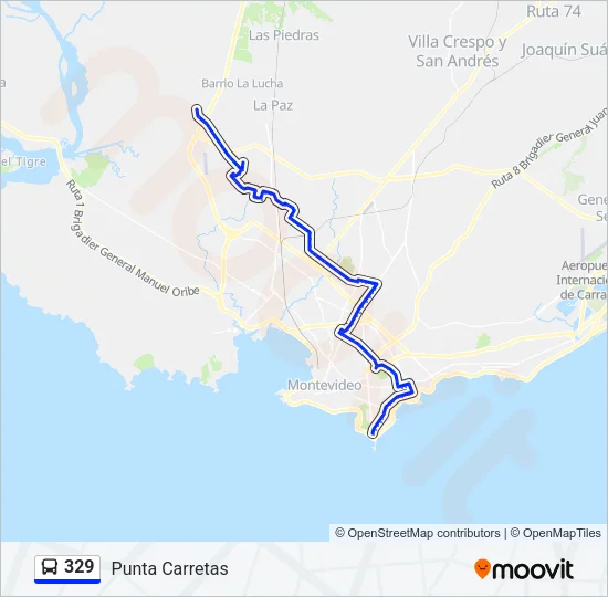 329 Bus Line Map
