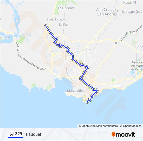 Mapa de 329 de Ómnibus