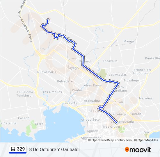 Mapa de 329 de Ómnibus