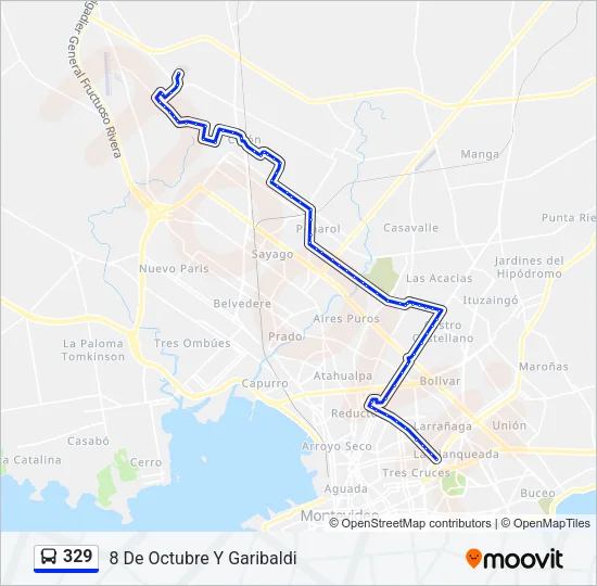 329 Ómnibus Line Map