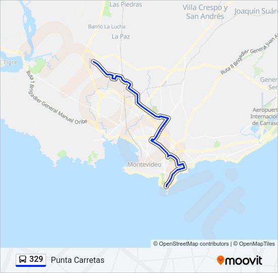Mapa de 329 de Ómnibus