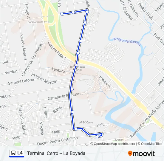 L4 Ómnibus Line Map