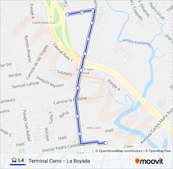 L4 Ómnibus Line Map