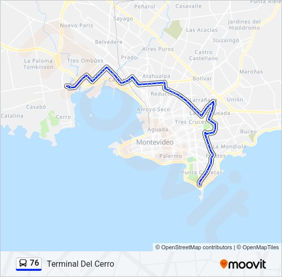 Mapa de 76 de Ómnibus