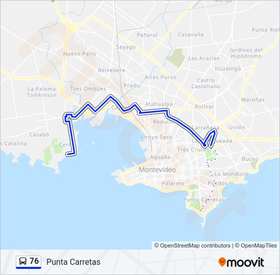 Mapa de 76 de Ómnibus
