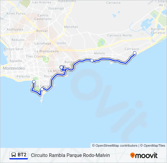 BT2 Ómnibus Line Map