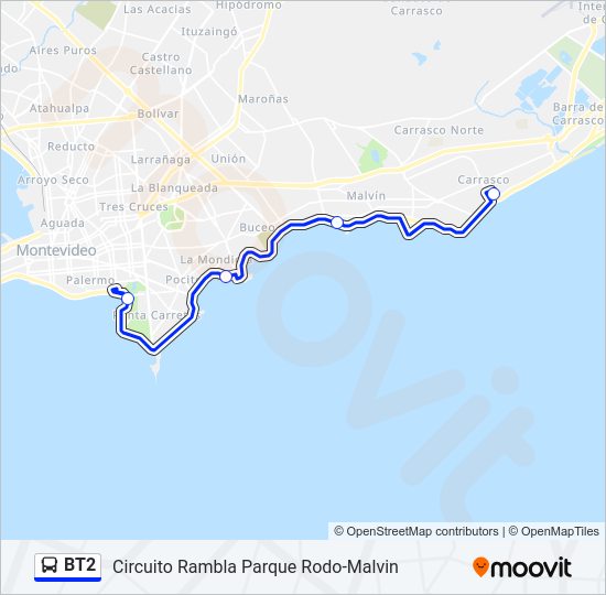 BT2 Ómnibus Line Map