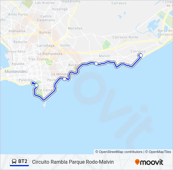 BT2 Ómnibus Line Map