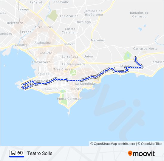 60 Ómnibus Line Map