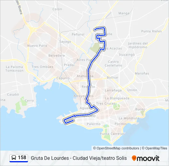 158 Ómnibus Line Map