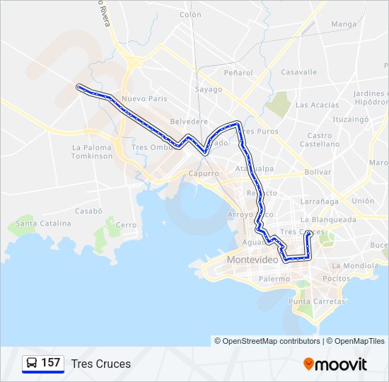 157 Ómnibus Line Map