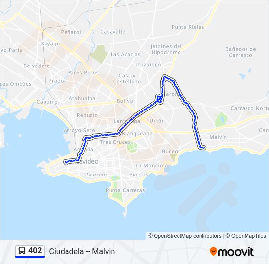 402 Ómnibus Line Map