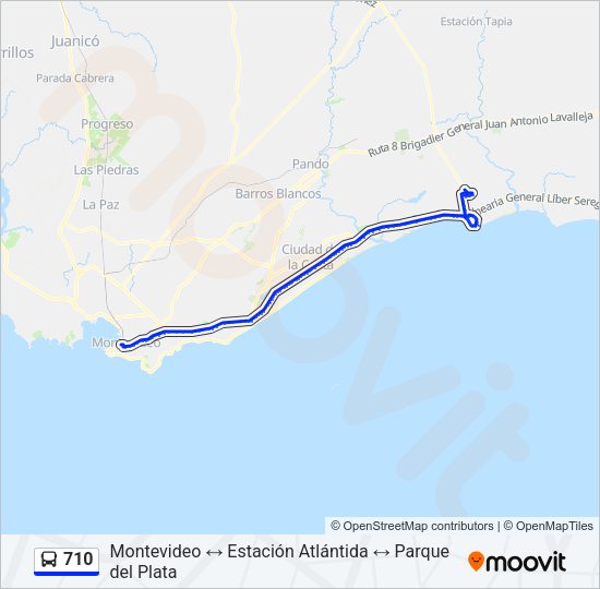 Mapa de 710 de Ómnibus