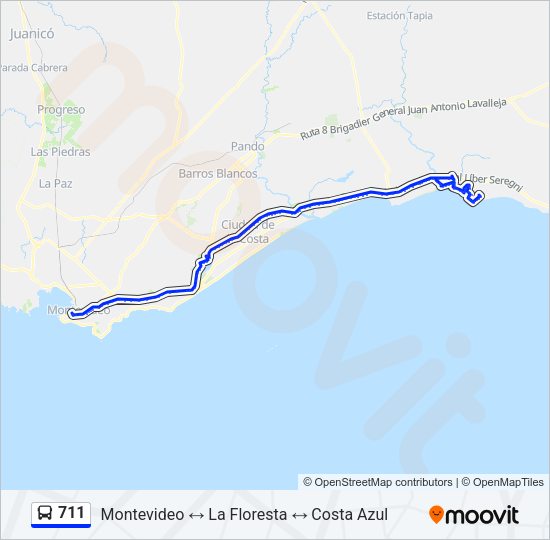 Mapa de 711 de Ómnibus
