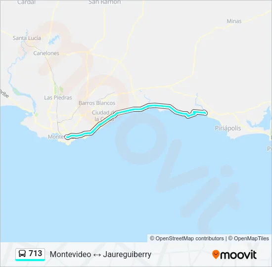 713 Ómnibus Line Map