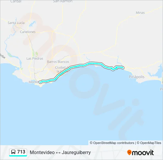 713 Ómnibus Line Map