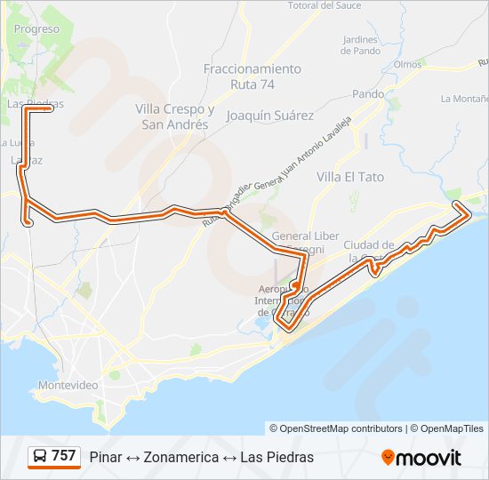 Mapa de 757 de Ómnibus