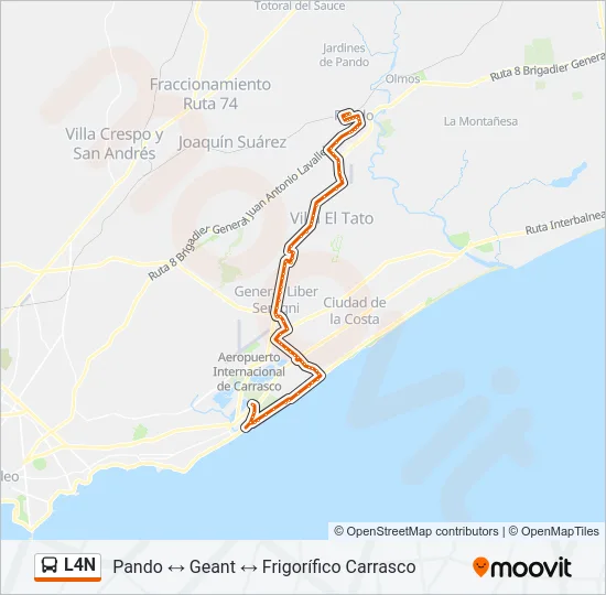 L4N Ómnibus Line Map