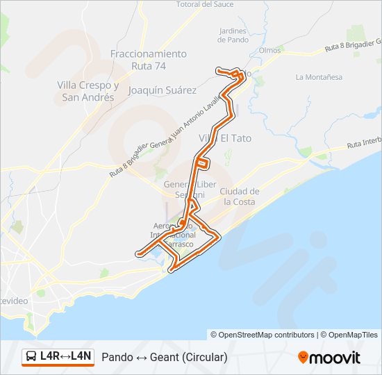 Mapa de L4R↔L4N de Ómnibus