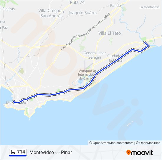 Mapa de 714 de Ómnibus