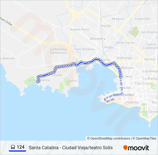 124 Ómnibus Line Map