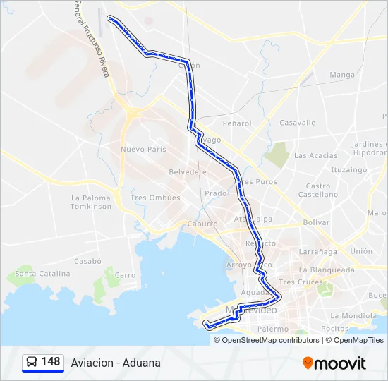 148 Ómnibus Line Map