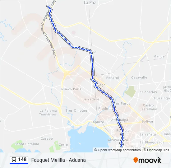 148 Ómnibus Line Map