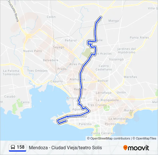 158 Ómnibus Line Map