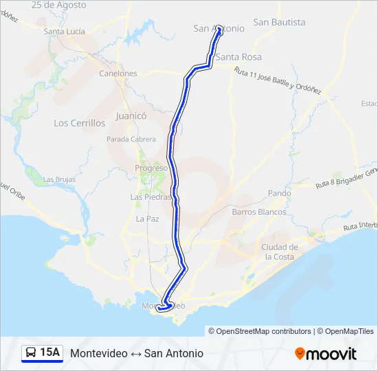 15A Bus Line Map