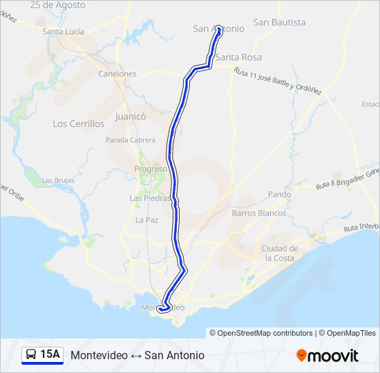 Mapa de 15A de Ómnibus