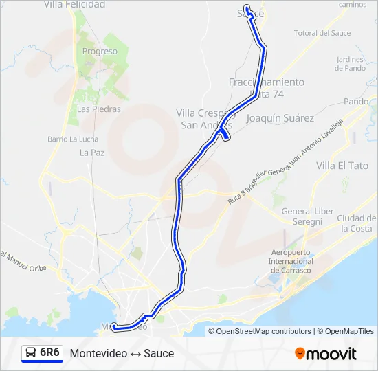 6R6 Bus Line Map