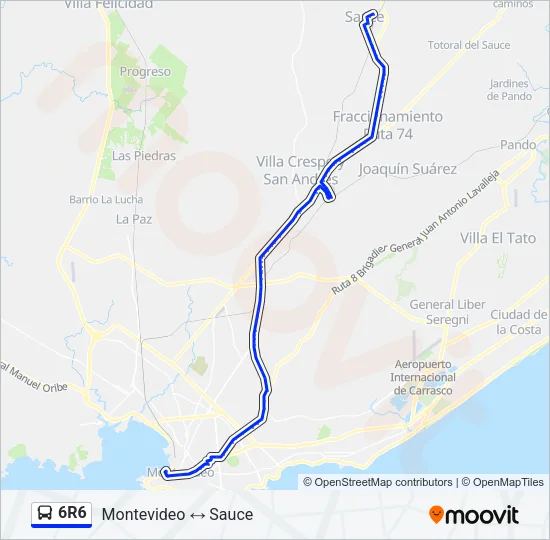6R6 Bus Line Map