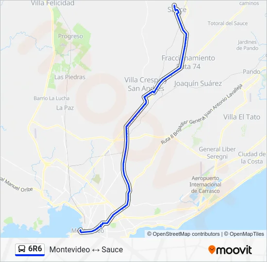 6R6 Bus Line Map