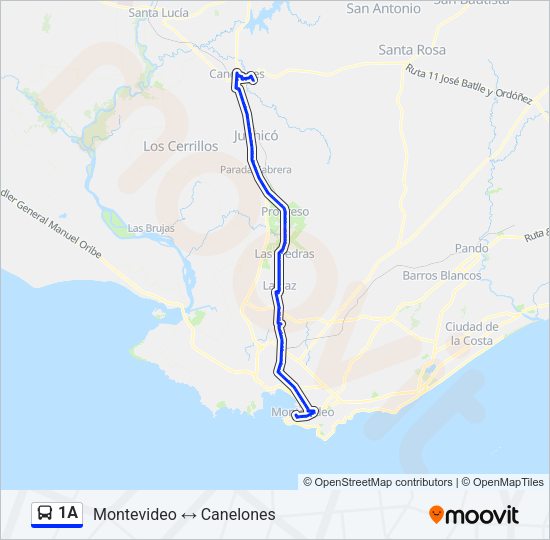 Mapa de 1A de Ómnibus
