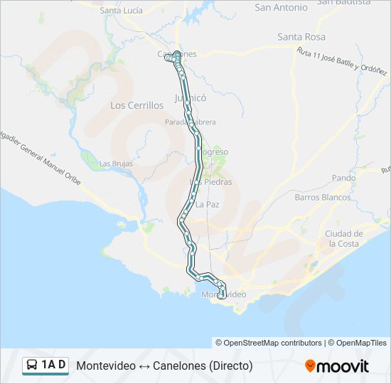 Mapa de 1A D de Ómnibus