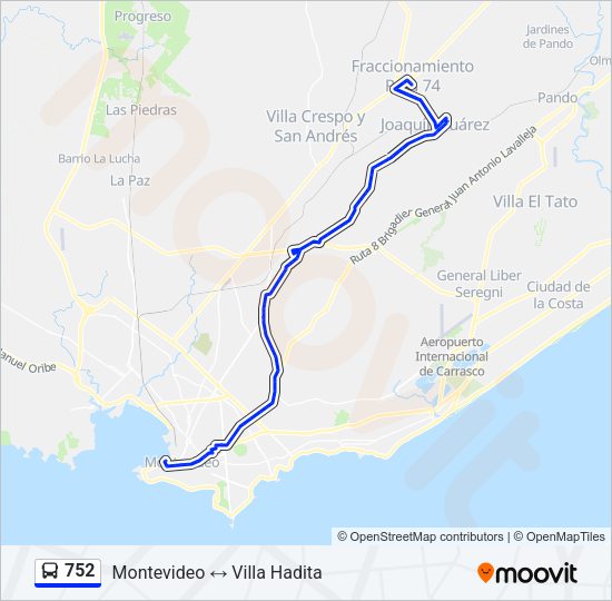 Mapa de 752 de Ómnibus