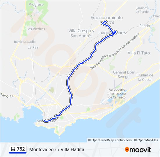 Mapa de 752 de Ómnibus