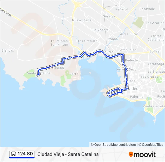 124 SD Bus Line Map