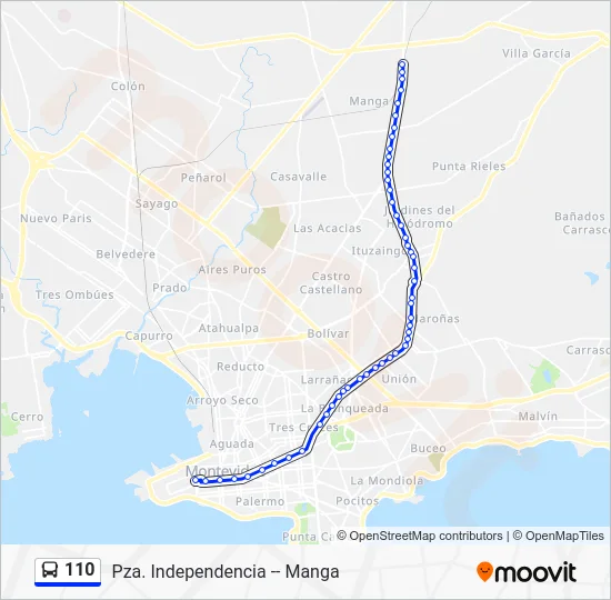 110 Bus Line Map
