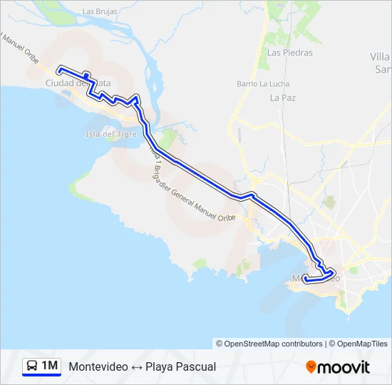 1M Ómnibus Line Map