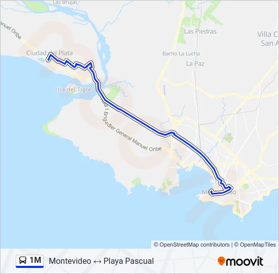 1M Ómnibus Line Map