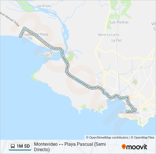 1M SD ómnibus Line Map