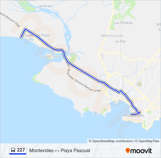 Mapa de 227 de Ómnibus