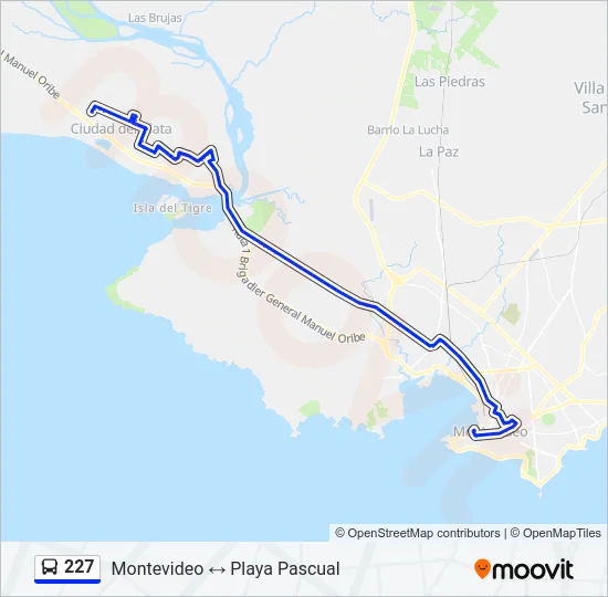 227 Ómnibus Line Map